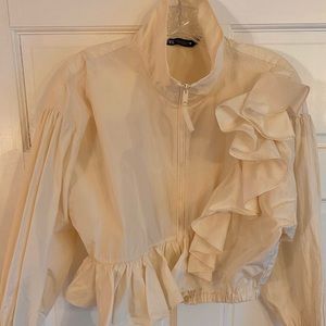 Zara ruffle spring jacket
